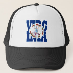 Casquette Texte du drapeau de l'état de Virginie