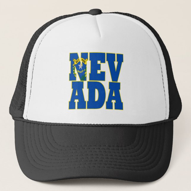 Casquette Texte du drapeau national du Nevada (Devant)