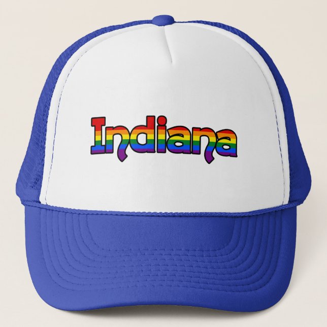 Casquette texte Indiana Rainbow (Devant)