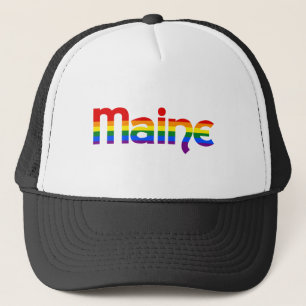 Casquette texte Maine Rainbow