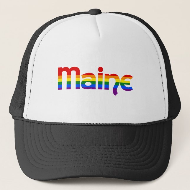 Casquette texte Maine Rainbow (Devant)