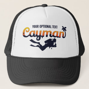 Casquette Texte Personnalisé Cayman Islands Scuba Diver