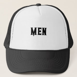 Casquette TEXTE personnalisé pour HOMMES couleur blanche et