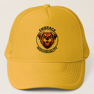 Casquette Texte sur l'individualité, design circulaire