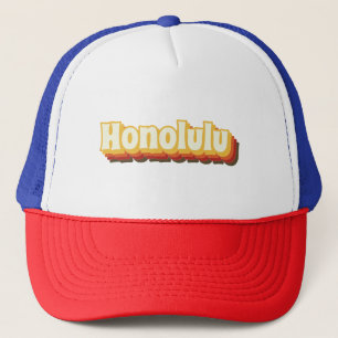 Casquette Texte Vintage Honolulu Retro