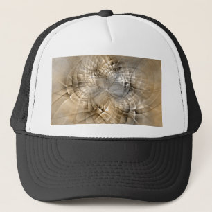 Casquette Texture d'art fractal abstrait tons de terre