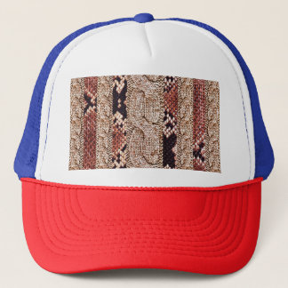 Casquette Texture de vêtement, motif de serpent géométrique.