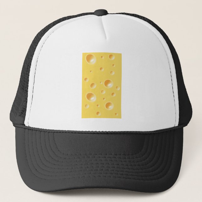 Casquette Texture jaune de fromage suisse (Devant)