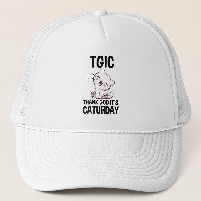 Casquette TGIC Thank God It's Caturday (Devant)