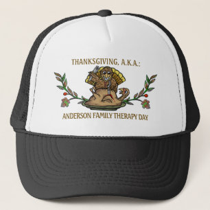 Casquette Thanksgiving Funny Turquie Nom de famille Thanksgi