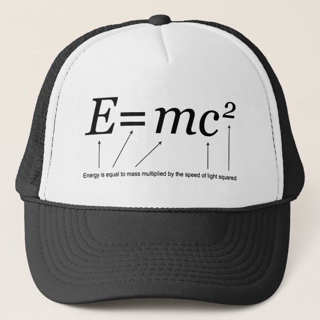 Casquette Théorie d'E=MC2 Einstein de relativité (Devant)