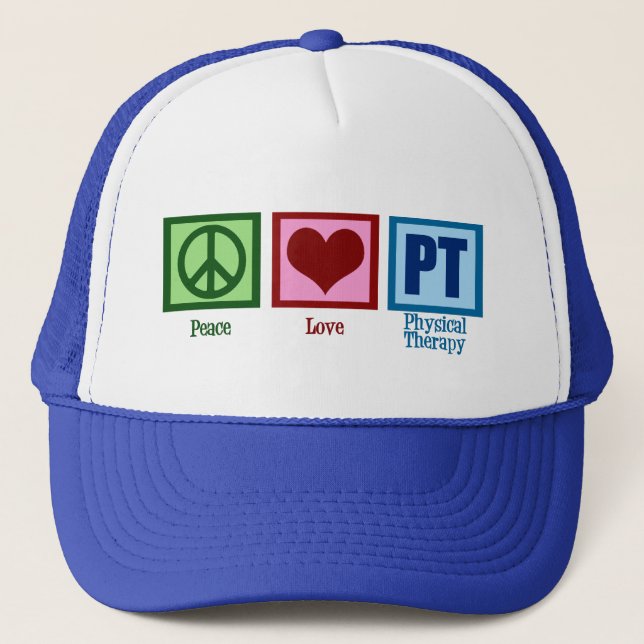 Casquette Thérapiste physique Peace Love (Devant)