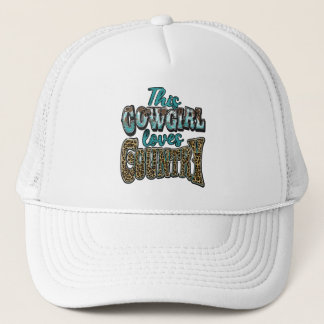 Casquette This Cowgirl Loves Country Western Leopard Print