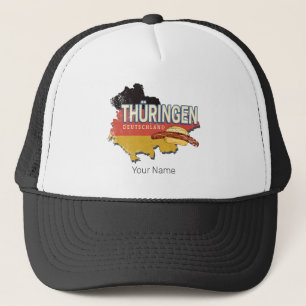 Casquette Thuringe Allemagne Rétro Carte de l'Etat Fédéral V