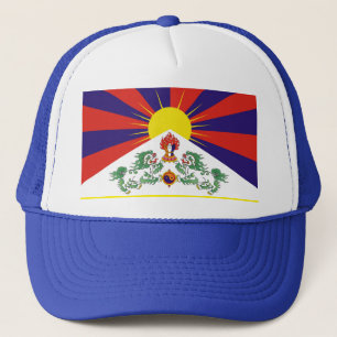 Casquette Tibet, Lions des neiges, drapeau tibétain - L'Him