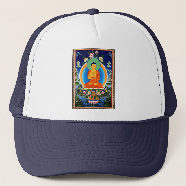 Casquette Tibétain Thangka Prabhutaratna Bouddha (Devant)