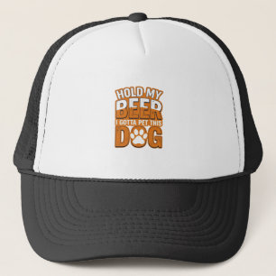 Casquette Tiens ma bière, je dois caresser ce chien Amoureux