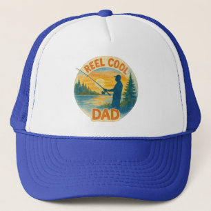 Casquette Tige de pêcheur et moulinet de papa super cool drô