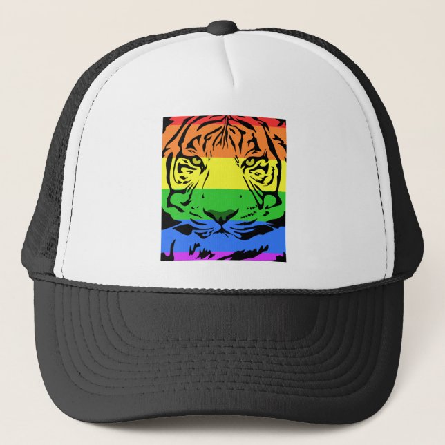 Casquette Tigre arc-en-ciel (Devant)