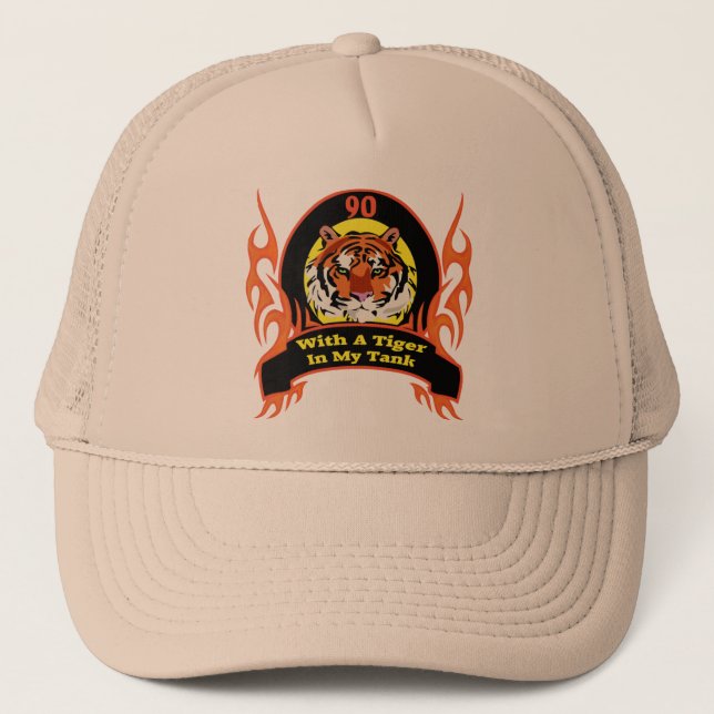 Casquette Tigre en mes quatre-vingt-dixième cadeaux (Devant)