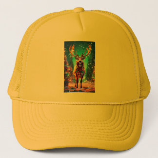 Casquette Titre : Cerf majestueux dans l'art mural sauvage