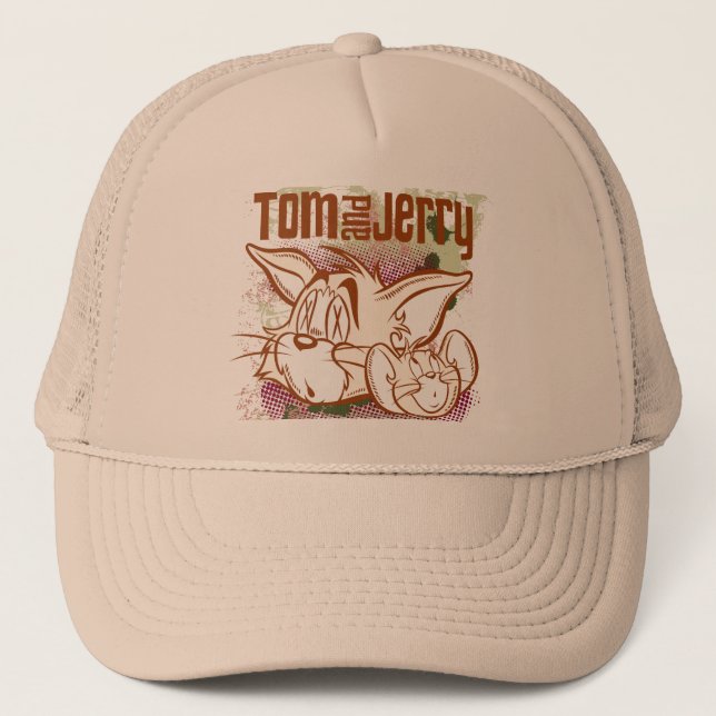 Casquette Tom et Jerry Brown et vert (Devant)