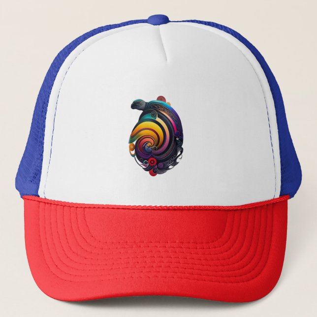 Casquette Tortue arc-en-ciel (Devant)
