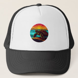 Casquette Tortue au coucher du soleil, inspirant le design d