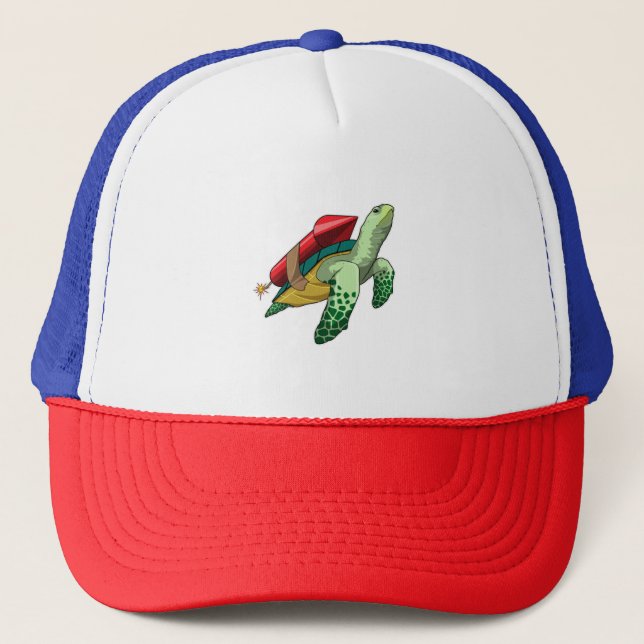 Casquette Tortue avec fusée (Devant)