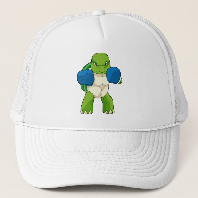 Casquette Tortue en boîte avec gants de boxe (Devant)
