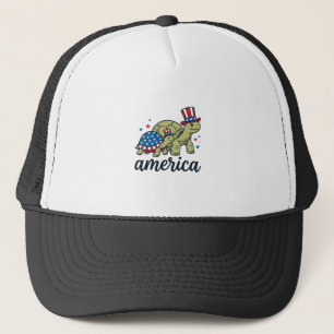 Casquette Tortue Patriotique Amérique Gravure Vintage Design