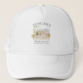 Casquette Toscane Italie Travel-Rolling Hills & Cypress Tree