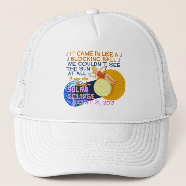 Casquette Total Éclipse Solaire Août 21 2017 Amusant América (Devant)