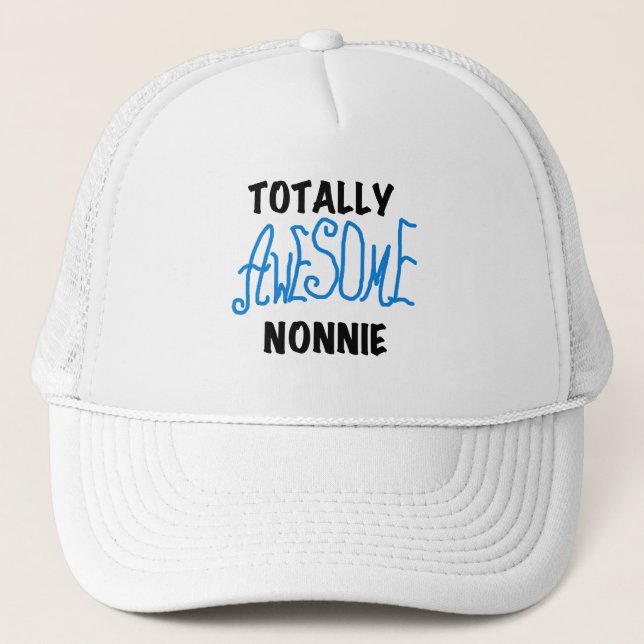 Casquette Totalement génial Nonnie Blue Text Tshirts et cade (Devant)