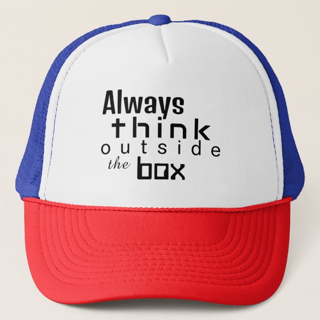 Casquette Toujours penser à l'extérieur de la boîte (Devant)