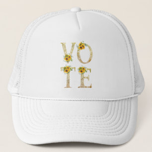 Casquette Tournesols Dorés Votez