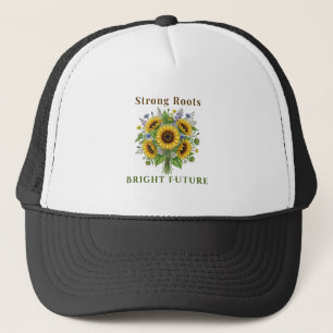 Casquette Tournesols en fleurs Art botanique floral Cadeau