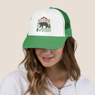 Casquette Tout Bon Dans La Forêt Boisée Randonnée Ours Noir