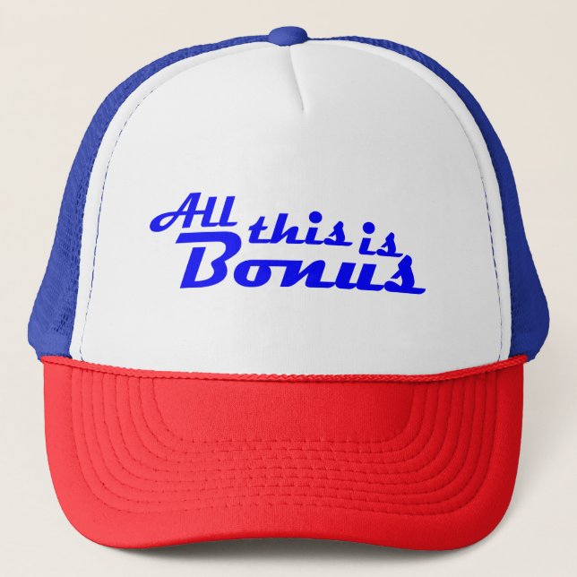 casquette "Tout ça c'est du bonus" (Devant)