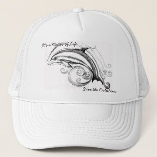 Casquette tout de dauphin dans le blanc