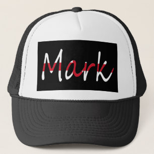 Casquette Tout nom superposé sur le drapeau anglais qui