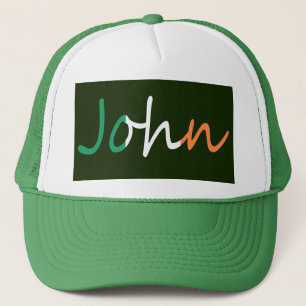 Casquette Tout nom sur le drapeau irlandais qui