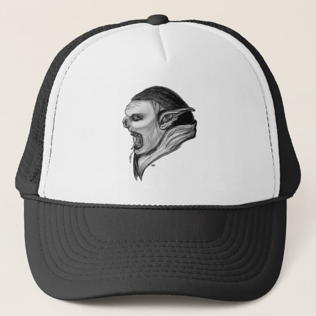 Casquette Tracer le design noir et blanc (Devant)