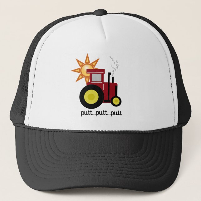Casquette Tracteur rouge de ferme (Devant)