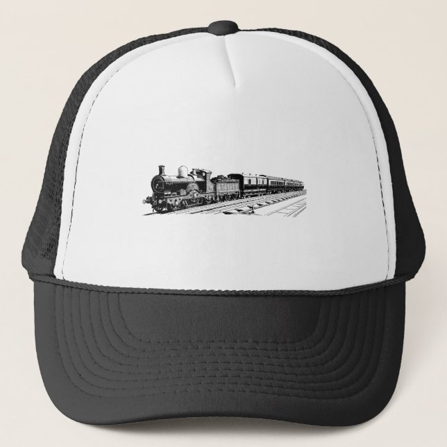 Casquette Train vintage - Noir (Devant)