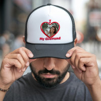 Trendy I Love My Girlfriend Red Heart Photo person