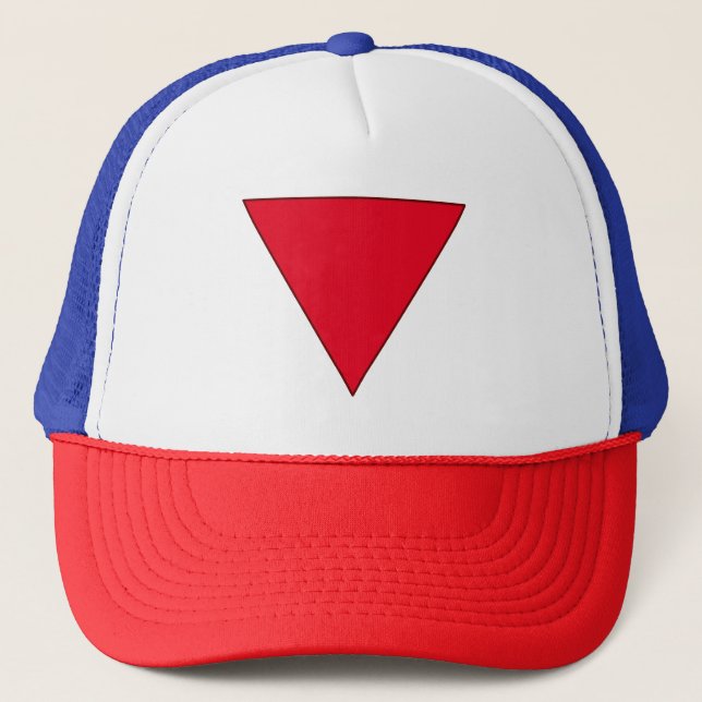 Casquette Triangle rouge inversé Formes géométriques simples (Devant)