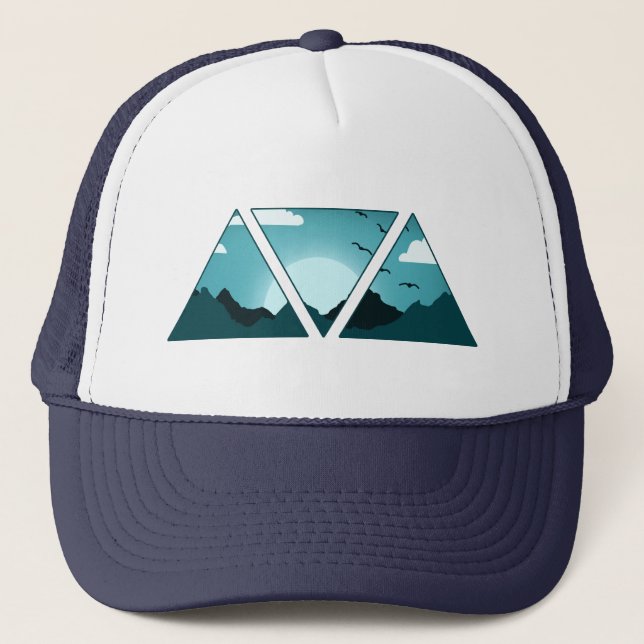 Casquette Triangles de montagne (Devant)