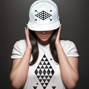 Casquette Triangles géométriques noirs