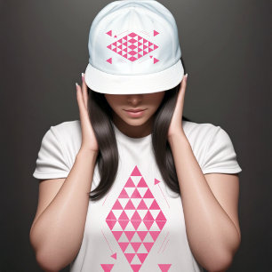 Casquette Triangles géométriques roses